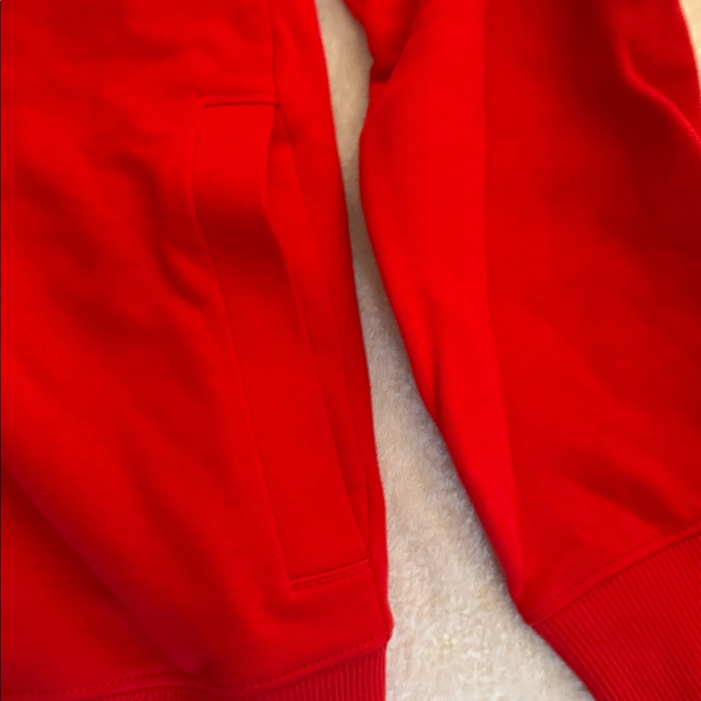 Mens Hugo Boss Red Zip Up Sweatshirt Stretch Cotton Hoodie Size Large - NEW* - Picture 5 of 8